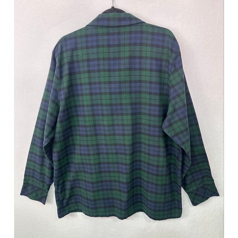 Pendleton Black Watch Tartan Plaid Flannel Pajama Shirt Men’s Size Large - Picture 3 of 8